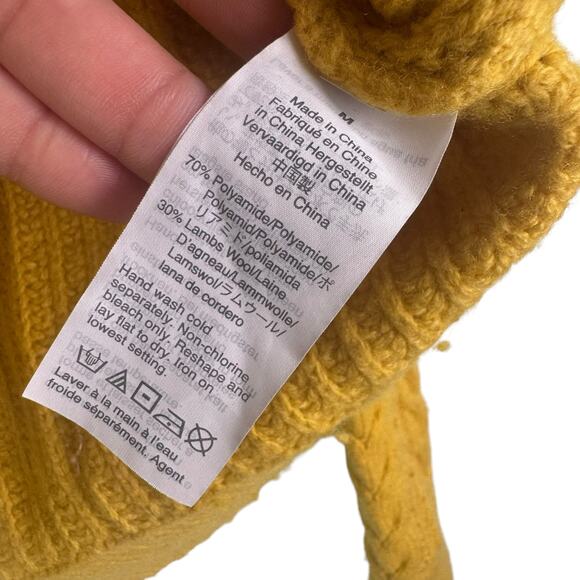 J. Crew Women Azra Cable Knit Pullover Crewneck Raglan Sleeve Classic Medium - Picture 6 of 8